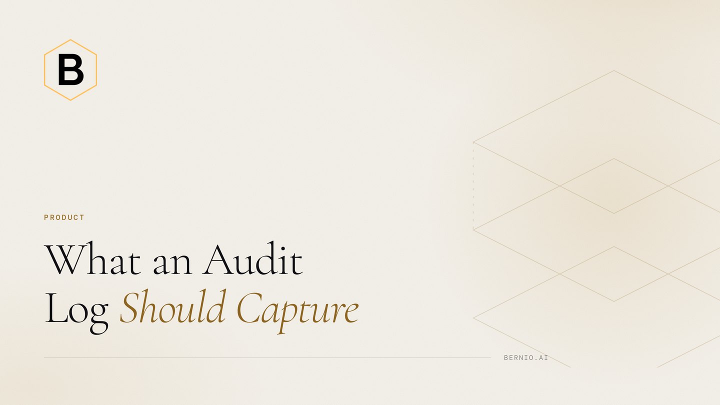 Cover for “What an Audit Log Should Capture”
