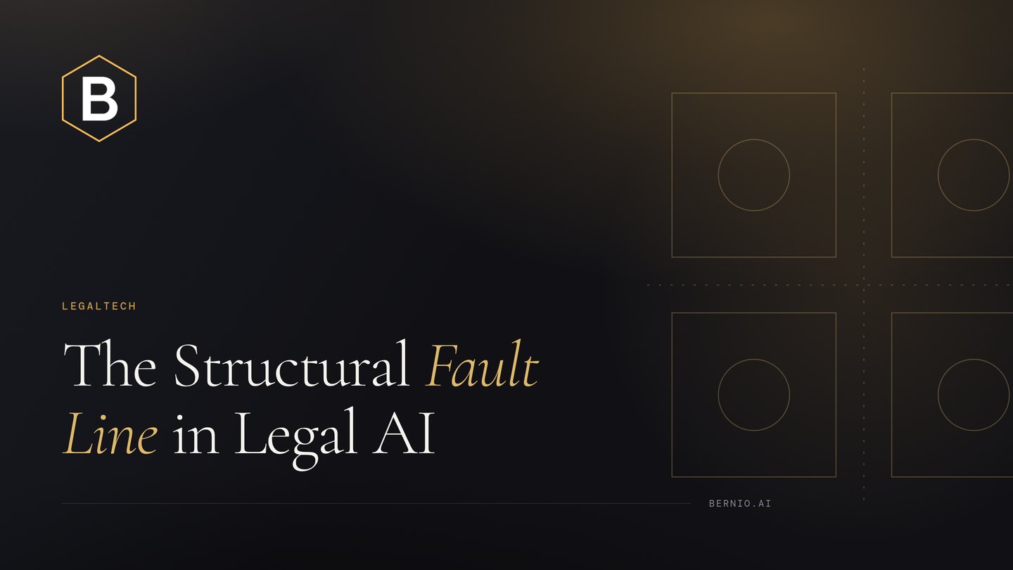 Cover for “The Structural Fault Line in Legal AI”